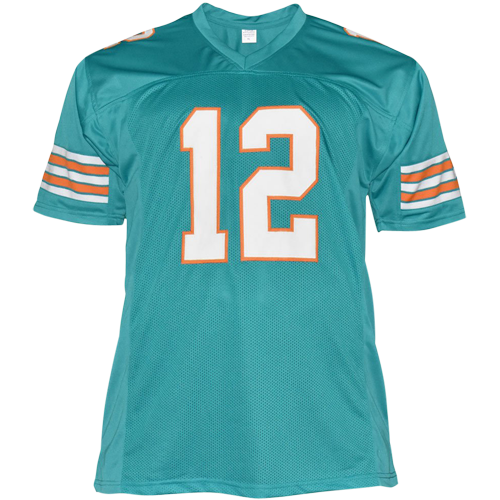 Bob Griese Autographed Miami (Teal #12) Custom Jersey - JSA