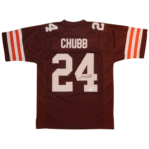 Nick Chubb Autographed Cleveland Brown 24 Custom Jersey