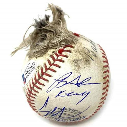 The Sandlot Cast Autographed Replica Babe Ruth Chewed Baseball - 6 Signatures - JSA