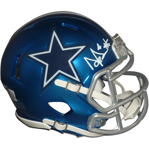 Dak Prescott Autographed Dallas Cowboys (BLAZE Alternate) Mini Helmet - Beckett