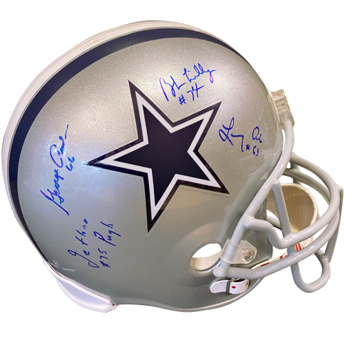 Doomsday Defense Autographed Dallas Cowboys Deluxe Full-Size Replica - Lilly, Andrie, Cole, Pugh - JSA