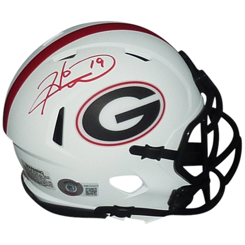 Hines Ward Autographed Georgia Bulldogs (LUNAR Eclipse) Mini Helmet - BAS Witness
