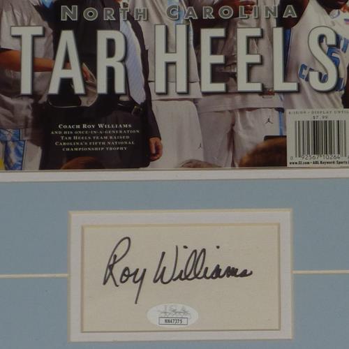 Roy Williams Autographed North Carolina Tarheels (2009 Final Four Champions) Deluxe Framed Sports Illustrated Piece - JSA