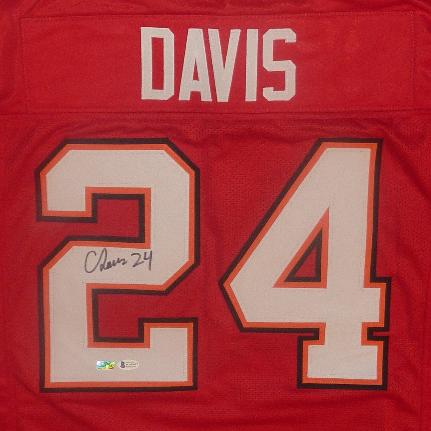 Carlton Davis Autographed Tampa Bay (Red #24) Jersey - BAS