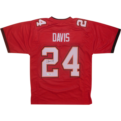 Carlton Davis Autographed Tampa Bay (Red #24) Jersey - BAS