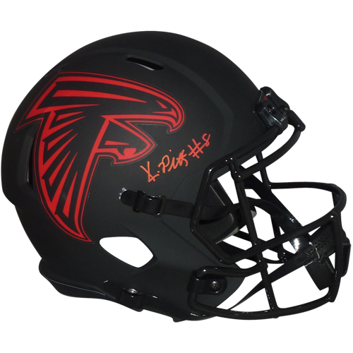 Kyle Pitts Autographed Atlanta Falcons (ECLIPSE Alternate) Deluxe Full-Size Replica Helmet - Beckett