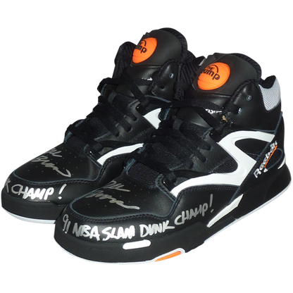 Dee Brown Autographed Pair of Reebok Pump Shoes w/ 91 NBA Slam Dunk Champ - Both Shoes Signed and Box Signed - JSA