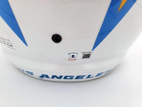 Justin Herbert Autographed Los Angeles Chargers (Speed) Deluxe Full-Size Replica Helmet - Beckett
