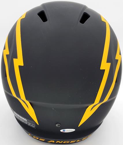 Justin Herbert Autographed Los Angeles Chargers (ECLIPSE Alternate) Deluxe Full-Size Replica Helmet - BAS