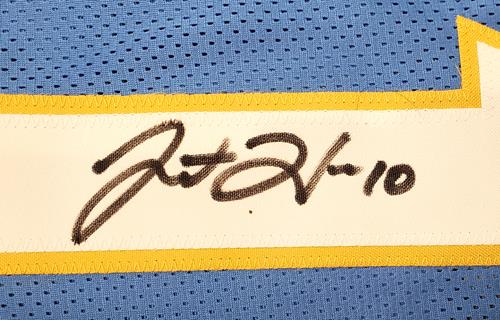 Justin Herbert Autographed Los Angeles (Powder Blue #10) Jersey - BAS