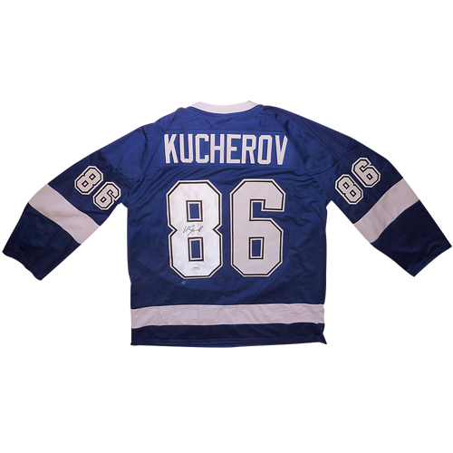 Nikita Kucherov Autographed Tampa Bay (Blue #86) Custom Jersey - JSA