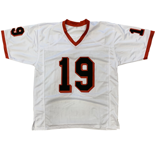 Hines Ward Autographed Georgia (White #19) Custom Jersey - BAS