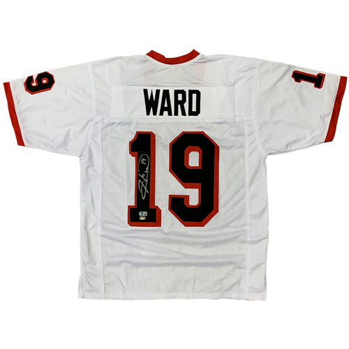Hines Ward Autographed Georgia (White #19) Custom Jersey - BAS