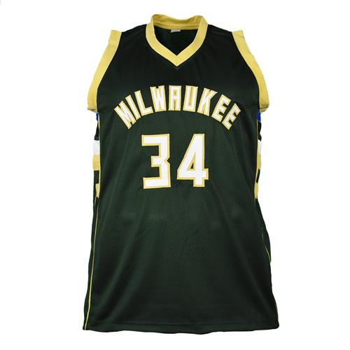 Giannis Antetokounmpo Autographed Milwaukee (Green #34) Jersey - Beckett