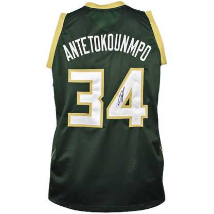 Giannis Antetokounmpo Autographed Milwaukee (Green #34) Jersey - Beckett
