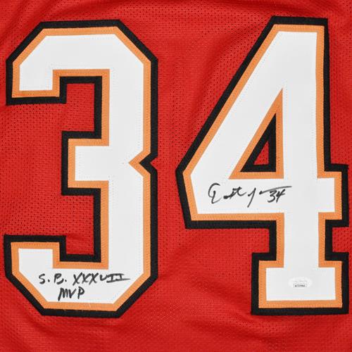 Dexter Jackson Autographed Tampa Bay (Red #34) Custom Jersey w/ SB XXXVII MVP - JSA