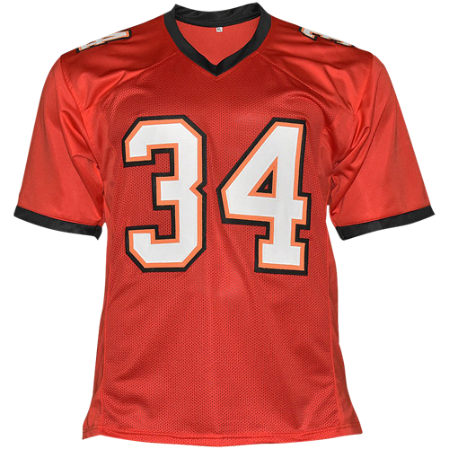 Dexter Jackson Autographed Tampa Bay (Red #34) Custom Jersey w/ SB XXXVII MVP - JSA