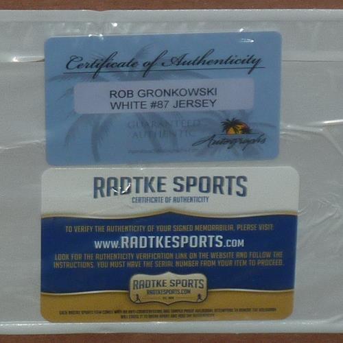 Rob Gronkowski Autographed Tampa Bay (White #87) Deluxe Framed Jersey - Radtke