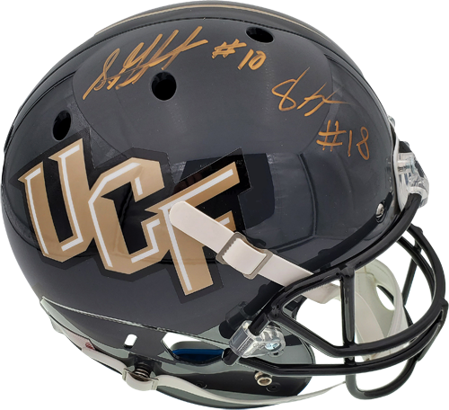 Shaquem And Shaquill Griffin Autographed UCF Knights (Gray Schutt) Deluxe Full-Size Replica Helmet