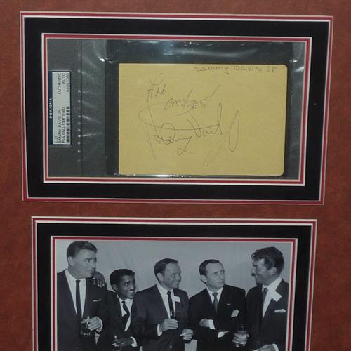 Frank Sinatra, Dean Martin, Sammy Davis Jr, Peter Lawford And Joey Bishop Autographed Rat Pack Deluxe Framed Shadowbox - JSA, PSA