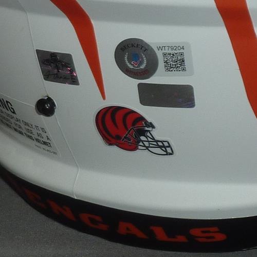 Ja'Marr Chase Autographed Cincinnati Bengals (LUNAR Eclipse) Speed Full-Size Replica Helmet - Beckett