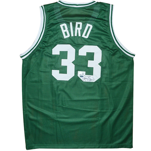 Larry Bird Boston Celtics Signed Autographed Green #33 Custom Jersey –