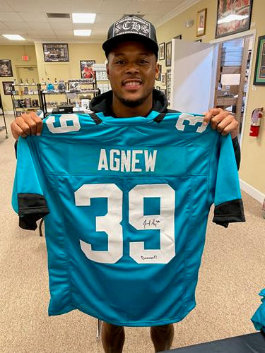 Jamal Agnew Autographed Jacksonville (Teal #39) Custom Jersey