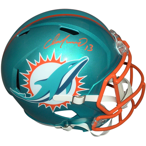 Dan Marino Autographed Miami Dolphins (FLASH Alternate) Deluxe Full-Size Replica Helmet - JSA Witness