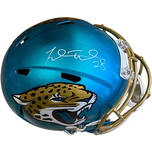 Fred Taylor Autographed Jacksonville Jaguars (FLASH Alternate) Deluxe Full-Size Replica Helmet - Beckett