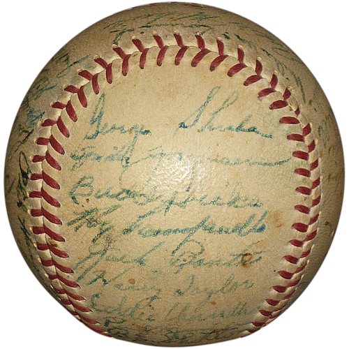 1949 Brooklyn Dodgers Team Autographed Spading Baseball w/ Jackie Robinson, Roy Campanella, Pee Wee Reese - JSA Letter