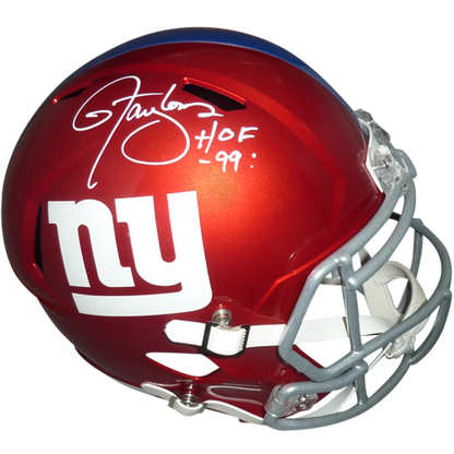 Lawrence Taylor Autographed New York Giants (FLASH Alternate) Deluxe Full-Size Replica Helmet w/ HOF 99 - JSA