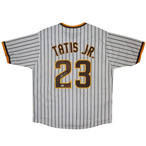 Fernando Tatis Jr. Autographed San Diego (White Pinstripe #23 Fernando Tatis Jr. Autographed San Diego (White Pinstripe #23