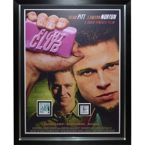 Fight Club Full-Size Movie Poster Deluxe Framed with Brad Pitt and