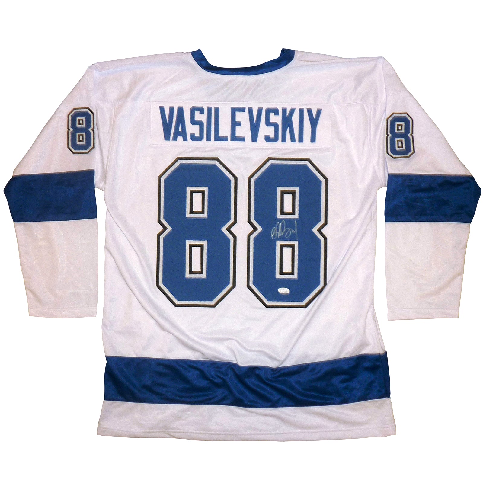 Andrei Vasilevskiy Autographed Tampa Bay Vasi (White #88) Custom