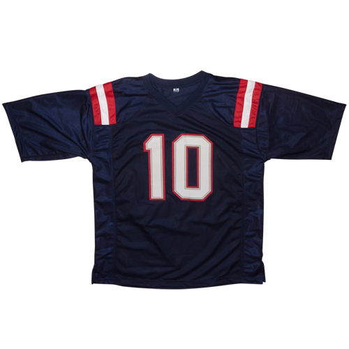 Mac Jones Autographed New England (Navy Blue #10) Custom Jersey - Beckett