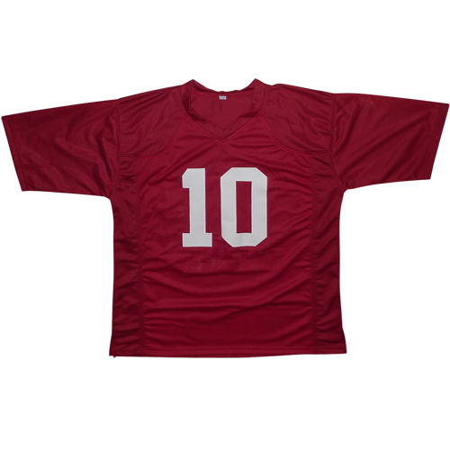 Mac Jones Autographed Alabama (Crimson #10) Custom Jersey - Beckett