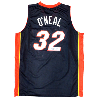 Shaquille O'Neal Autographed Miami (Black #32) Custom Jersey - Beckett