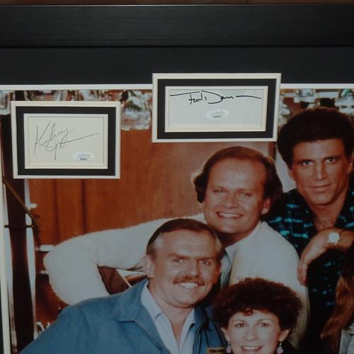 Cheers Full-Size TV Poster Deluxe Framed with all Cast Autographs - JSA