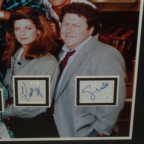Cheers Full-Size TV Poster Deluxe Framed with all Cast Autographs - JSA