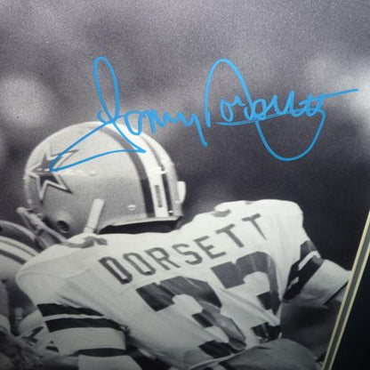 Roger Staubach And Tony Dorsett Autographed Dallas Cowboys Deluxe Framed 16x20 Photo - Beckett