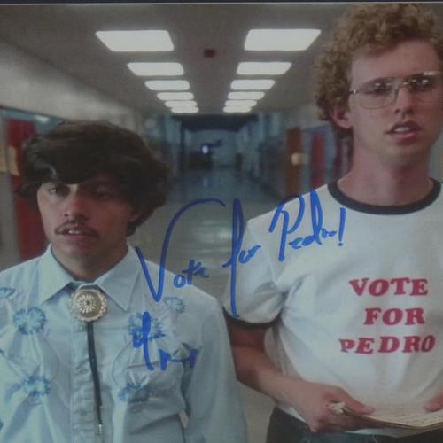 Efren Ramirez Autographed Napoleon Dynamite Deluxe Framed 11x14 Photo w/ Vote for Pedro - Beckett