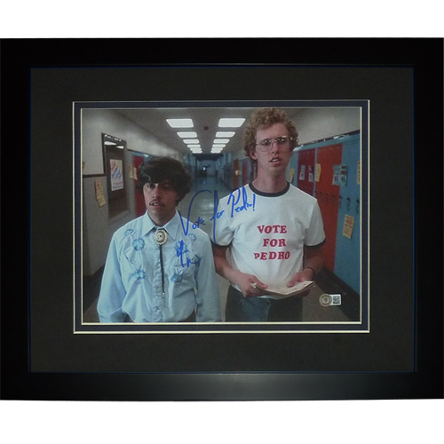 Efren Ramirez Autographed Napoleon Dynamite Deluxe Framed 11x14 Photo w/ Vote for Pedro - Beckett