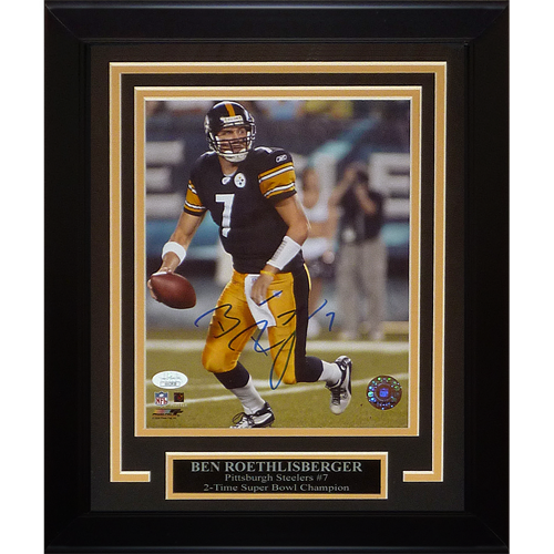 Ben Roethlisberger Autographed Pittsburgh Steelers Deluxe Framed 8x10 Photo  - JSA