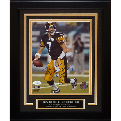 Ben Roethlisberger Autographed Pittsburgh Steelers Deluxe Framed 8x10 Photo - JSA