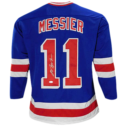 Mark Messier Autographed New York (Blue #11) Custom Hockey Jersey - JSA