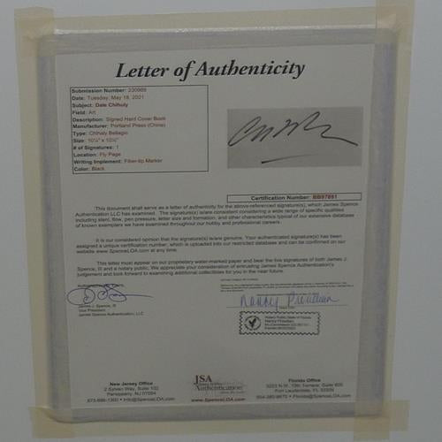 Dale Chihuly Full-Size Art Poster Deluxe Framed with Autograph - JSA