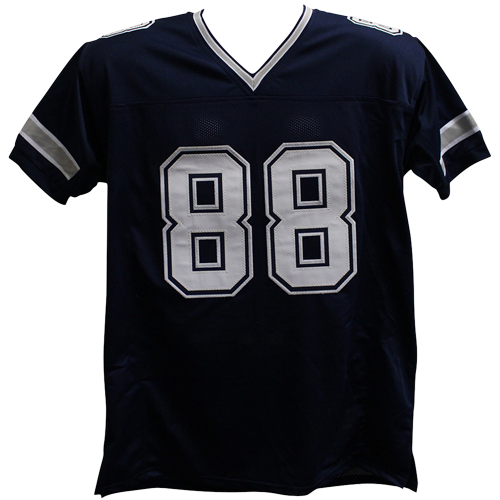 Michael Irvin Autographed Dallas (Navy Blue #88) Custom Jersey - Beckett