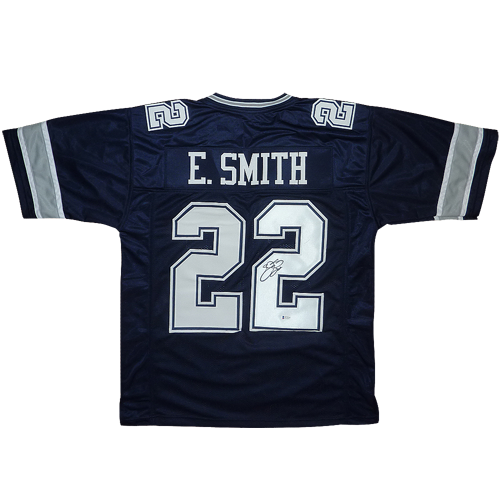 Emmitt Smith Autographed Dallas Cowboys (Blue #22) Jersey - JSA – Palm  Beach Autographs LLC