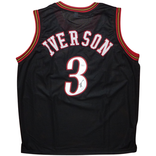 Allen Iverson Signed Philadelphia 76ers #3 Basketball Jersey Framed Auto  PSA Coa