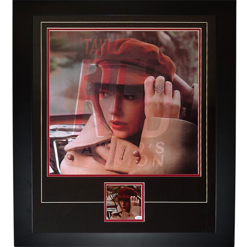 Taylor Swift Autographed Red CD Deluxe Framed with Lenticular Poster - JSA